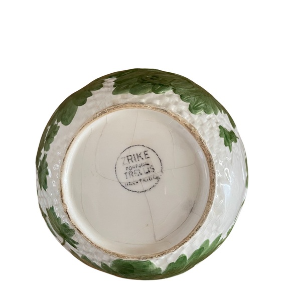 Zrike Hand Painted 9.4"t x 6"w Pitcher With Grape Leaves' - Picture 3 of 5